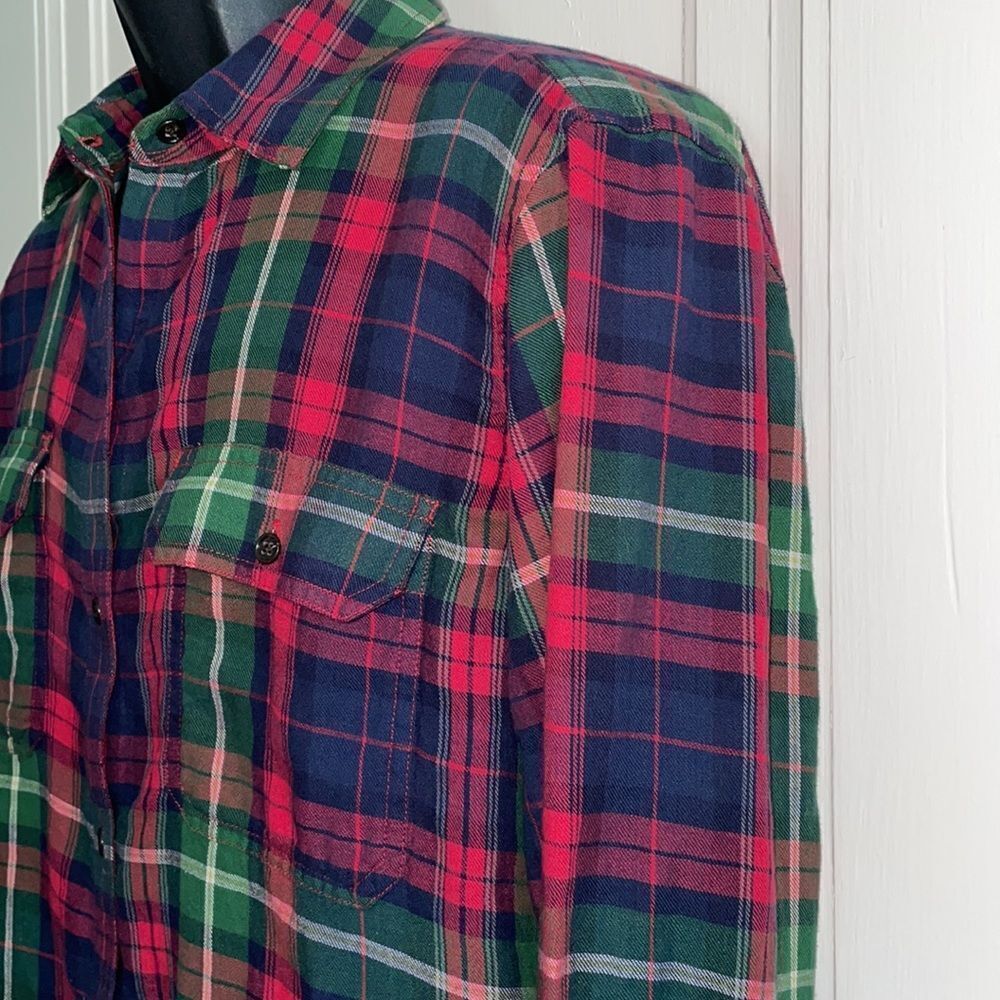 Chaps Denim plaid cotton shirt - Picture 3 of 9